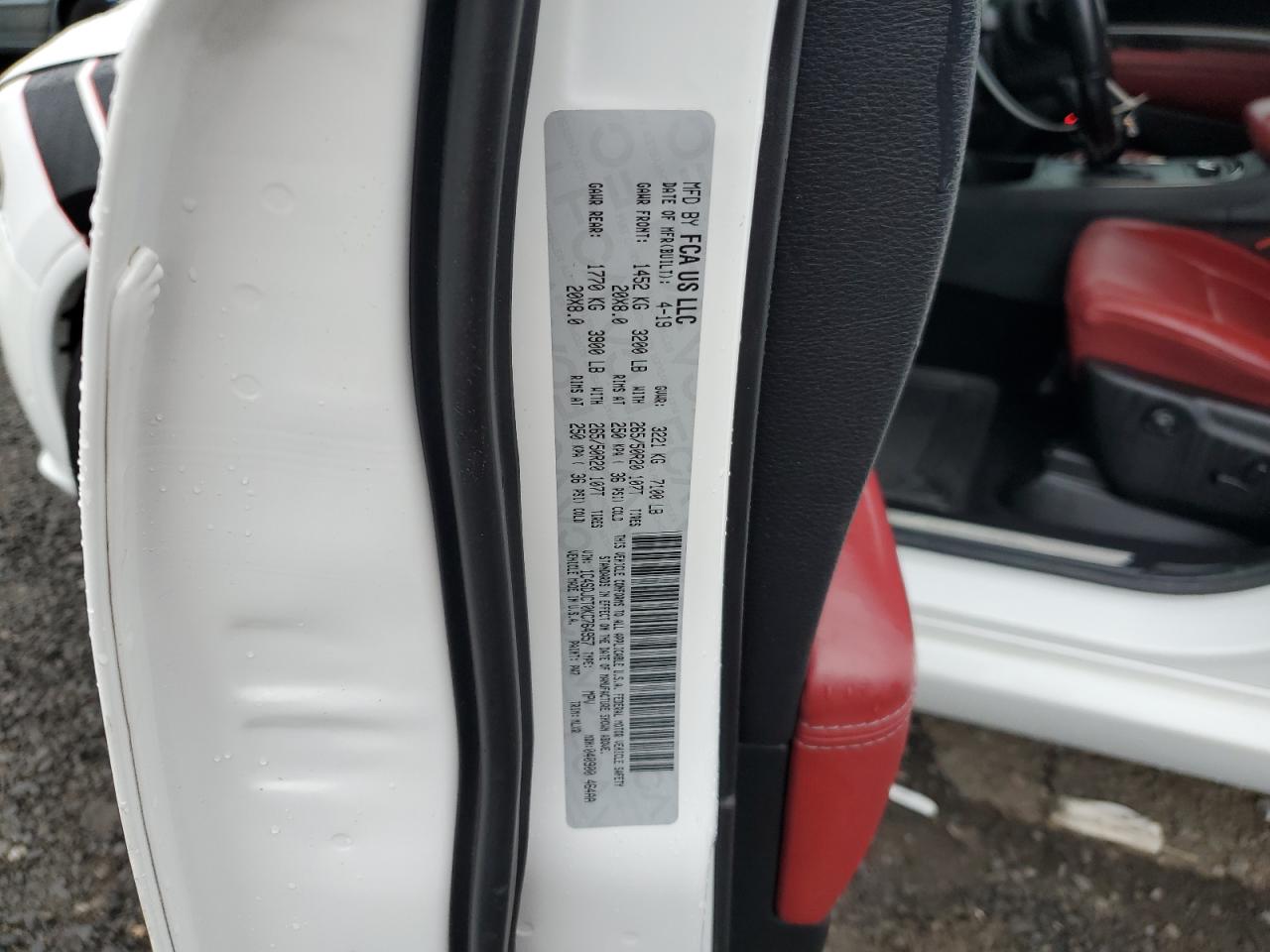 2019 Dodge Durango R/T VIN: 1C4SDJCT0KC764957 Lot: 84007595