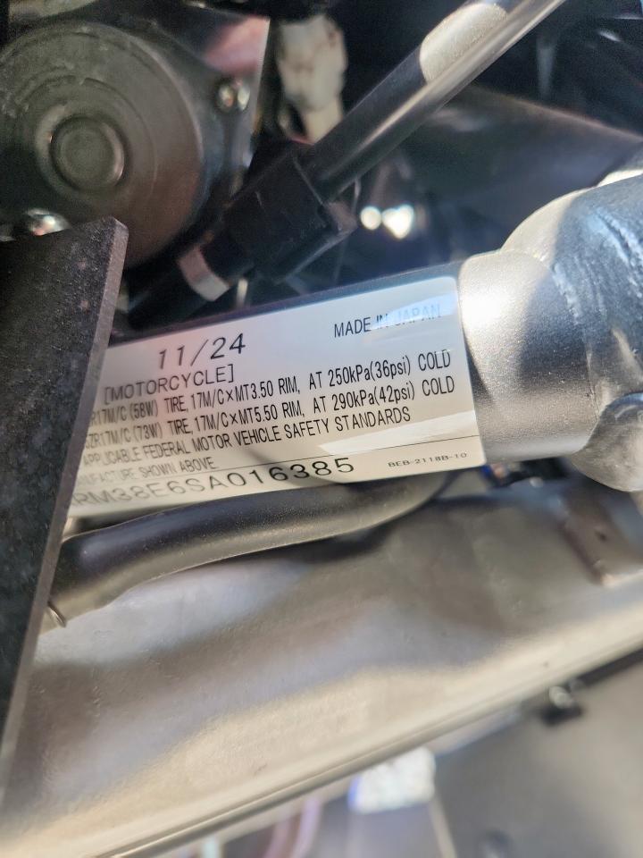 2025 Yamaha Yzfr7 VIN: JYARM38E6SA016385 Lot: 80720325