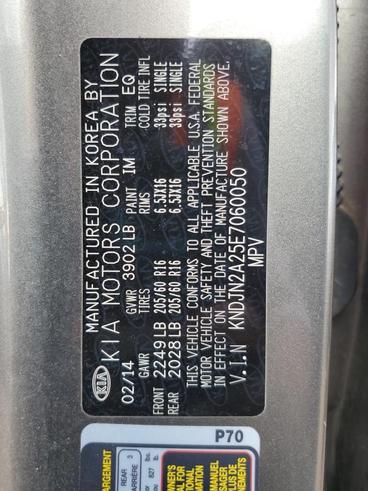 2014 Kia Soul VIN: KNDJN2A25E7060050 Lot: 80355055