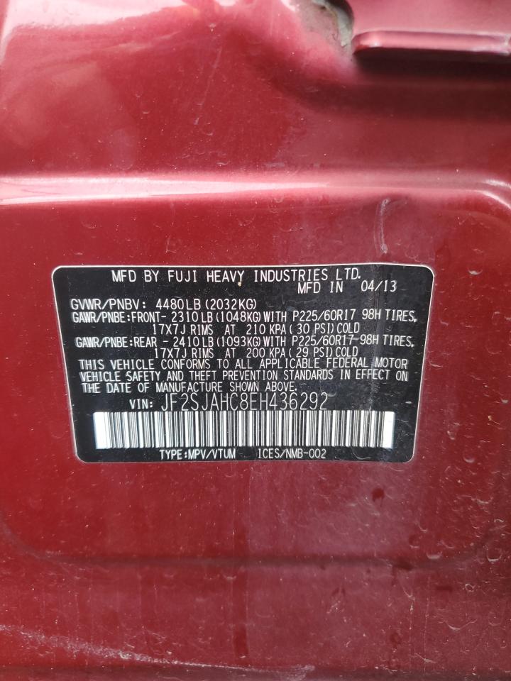 2014 Subaru Forester 2.5I Limited VIN: JF2SJAHC8EH436292 Lot: 81800415