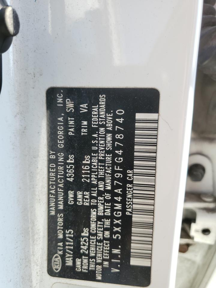 2015 Kia Optima Lx VIN: 5XXGM4A79FG478740 Lot: 84586945