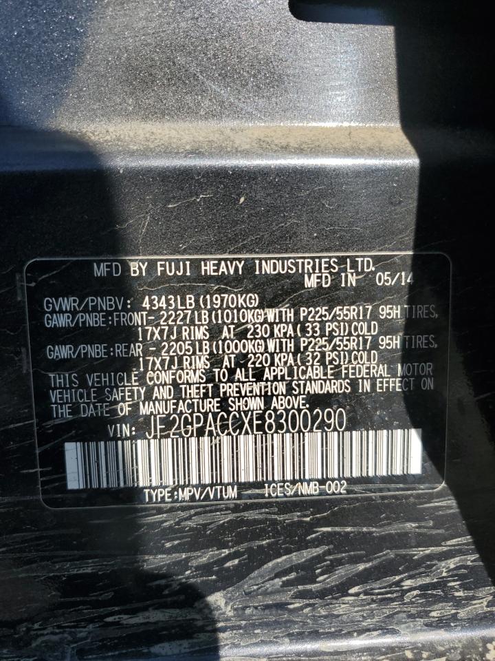 2014 Subaru Xv Crosstrek 2.0 Premium VIN: JF2GPACCXE8300290 Lot: 83927035