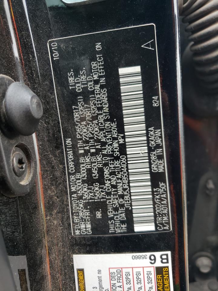 2011 Toyota 4Runner Sr5 VIN: JTEBU5JR4B5044060 Lot: 71544335