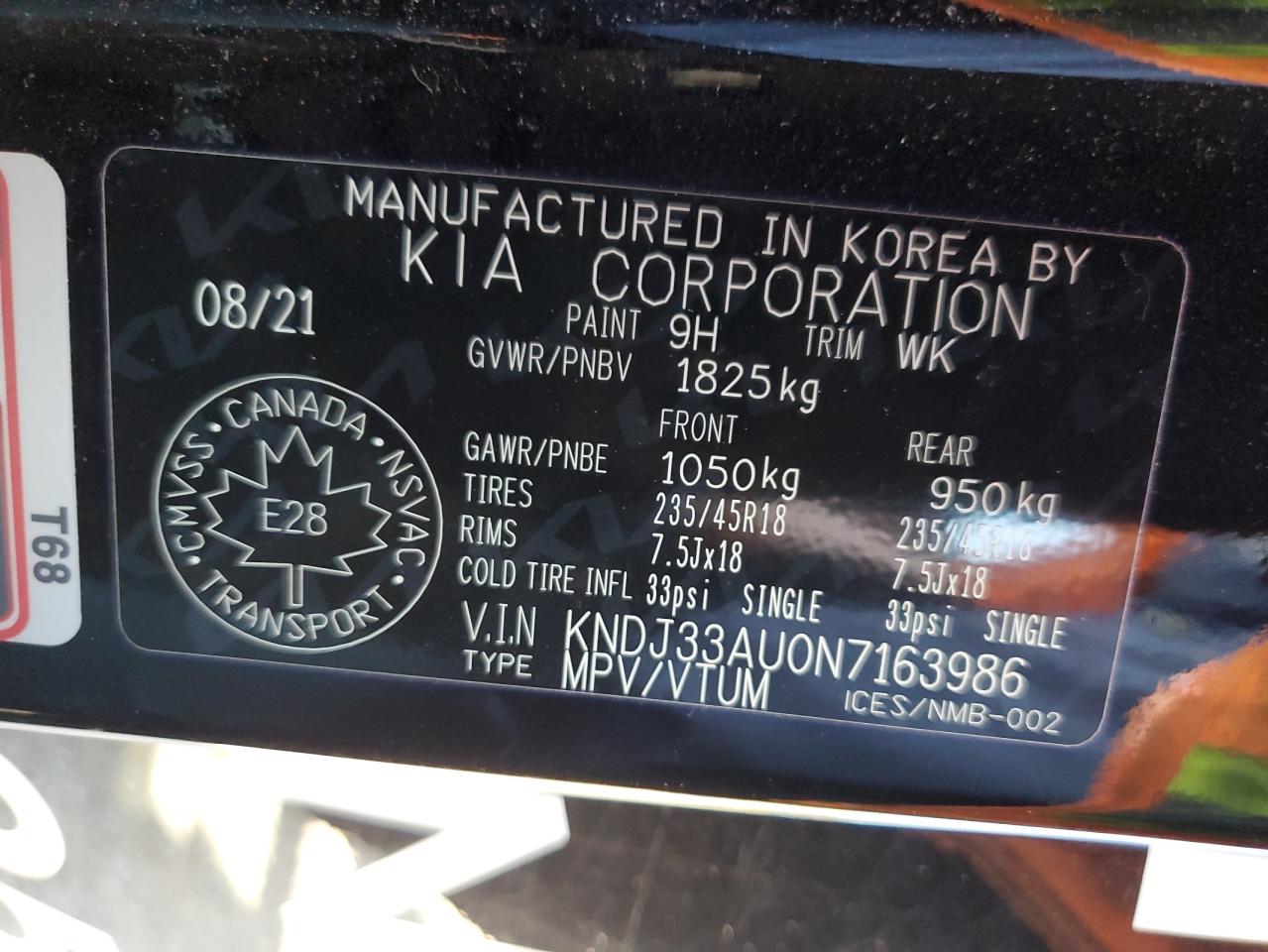 2022 Kia Soul Ex VIN: KNDJ33AU0N7163986 Lot: 80714125