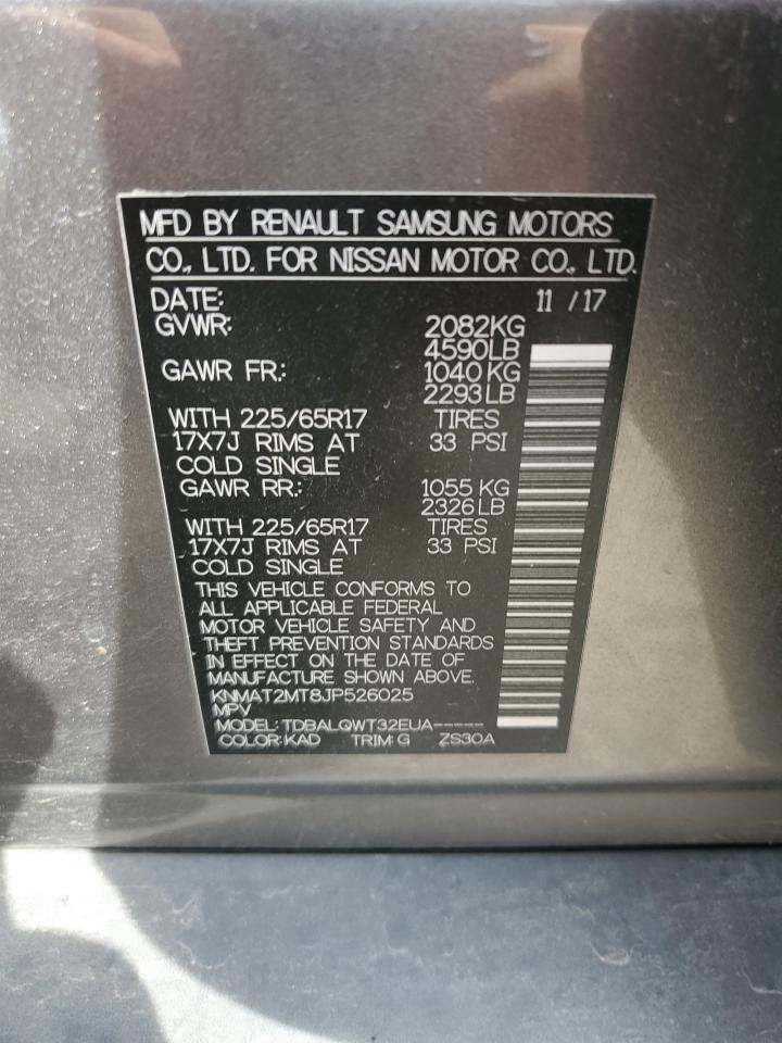 2018 Nissan Rogue S VIN: KNMAT2MT8JP526025 Lot: 84410515