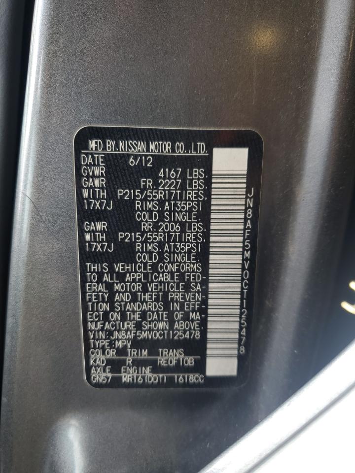 2012 Nissan Juke S VIN: JN8AF5MV0CT125478 Lot: 70536955