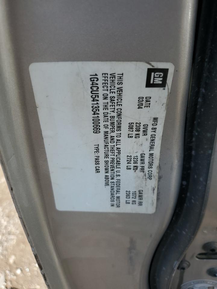 2005 Buick Park Avenue Ultra VIN: 1G4CU541354100669 Lot: 84288675