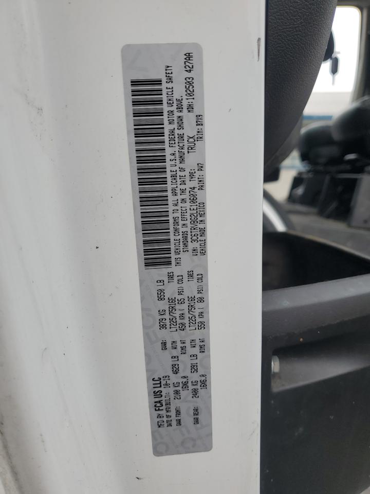 2020 Ram Promaster 1500 1500 High VIN: 3C6TRVBG2LE106074 Lot: 84593005
