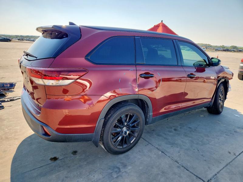  TOYOTA HIGHLANDER 2019 Czerwony