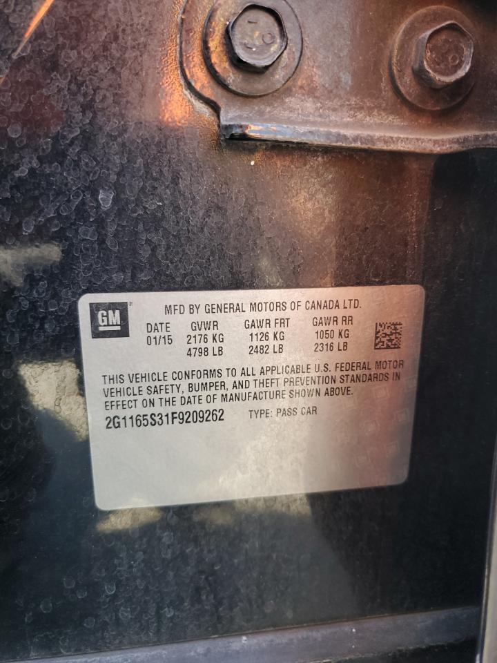 2015 Chevrolet Impala Ltz VIN: 2G1165S31F9209262 Lot: 82097105