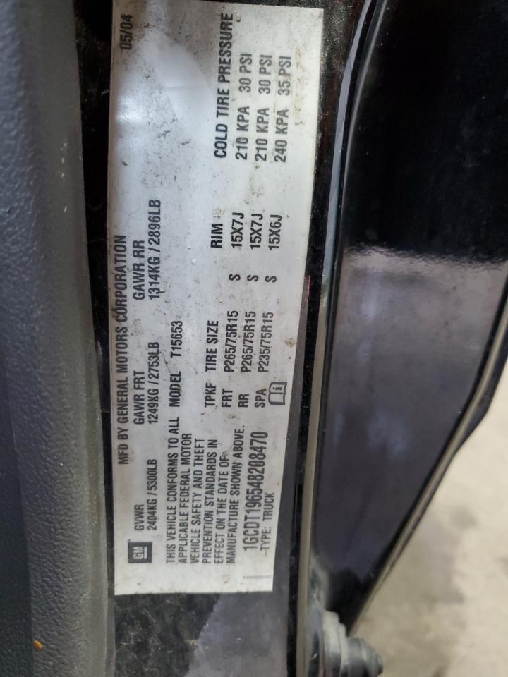 2004 Chevrolet Colorado VIN: 1GCDT196548208470 Lot: 81895115