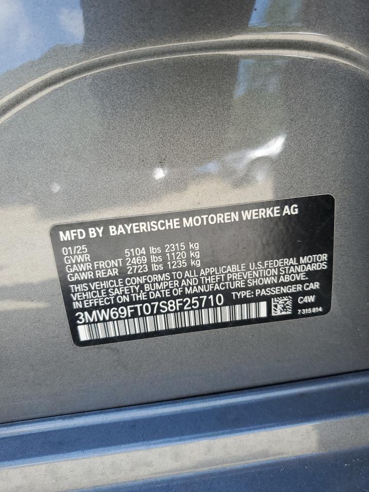 2025 BMW M340Xi VIN: 3MW69FT07S8F25710 Lot: 69767755