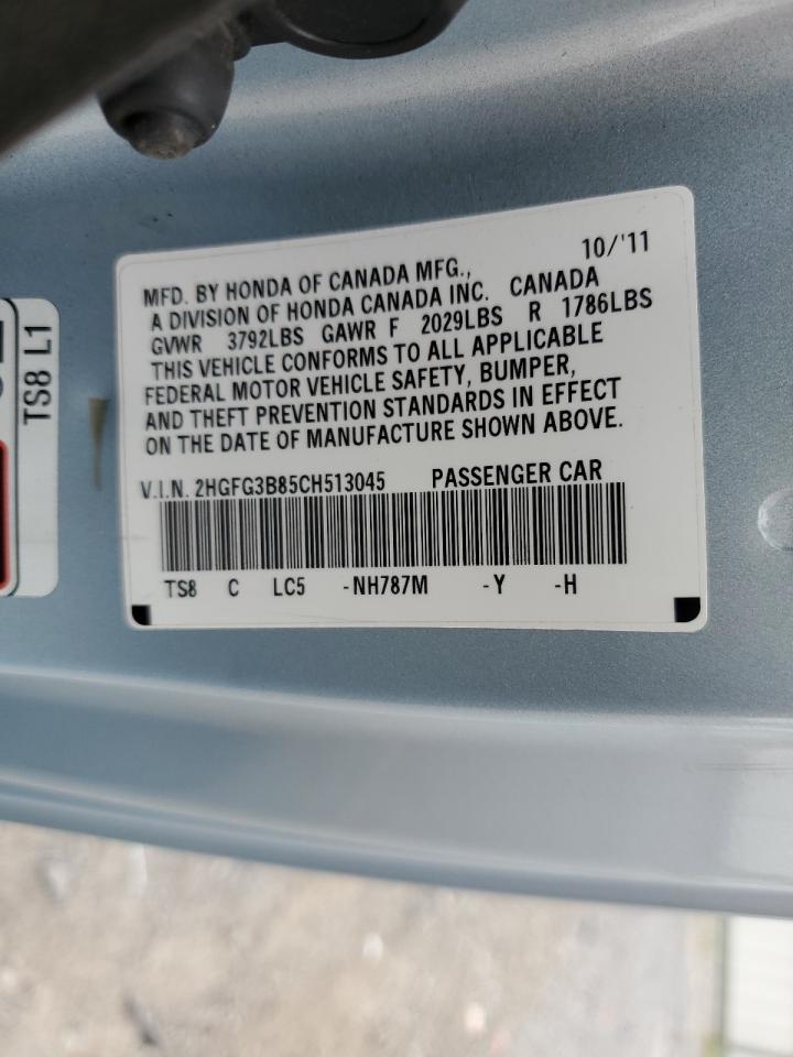 2012 Honda Civic Ex VIN: 2HGFG3B85CH513045 Lot: 80716225