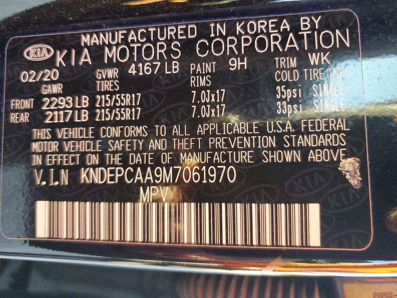 2021 Kia Seltos Lx VIN: KNDEPCAA9M7061970 Lot: 80528635