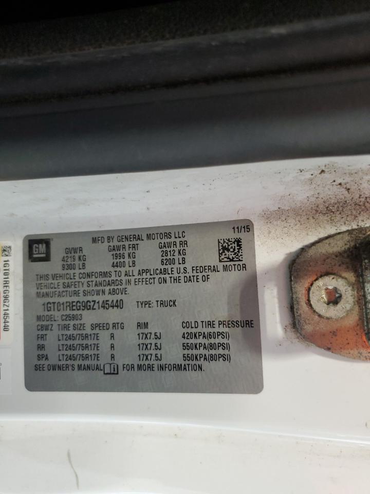 2016 GMC Sierra C2500 Heavy Duty VIN: 1GT01REG9GZ145440 Lot: 70654445