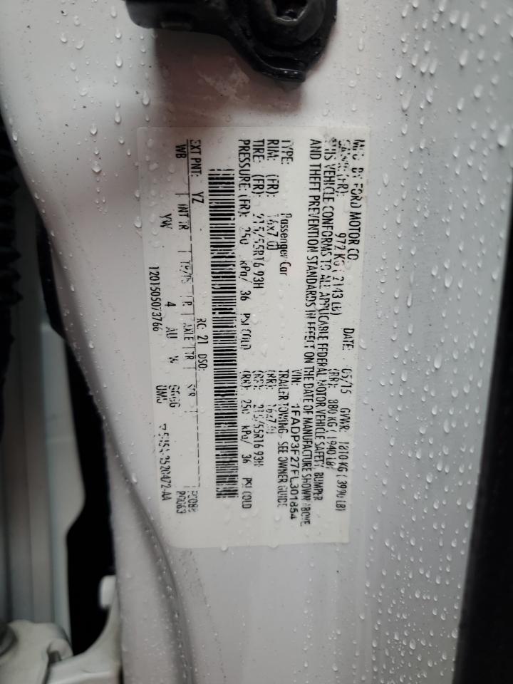 2015 Ford Focus Se VIN: 1FADP3F27FL301854 Lot: 80965215