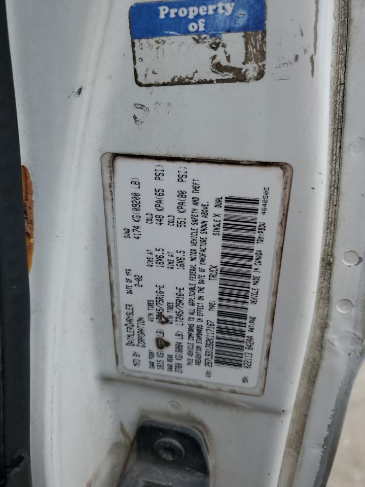 2002 Dodge Ram Van B3500 VIN: 2B7LB31Z62K117167 Lot: 71602835