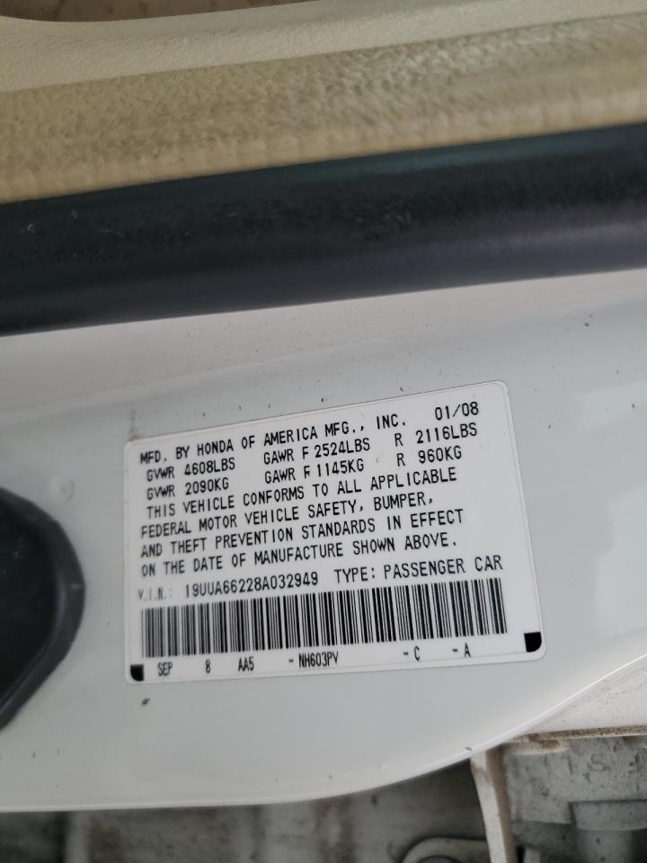 2008 Acura Tl VIN: 19UUA66228A032949 Lot: 81856845