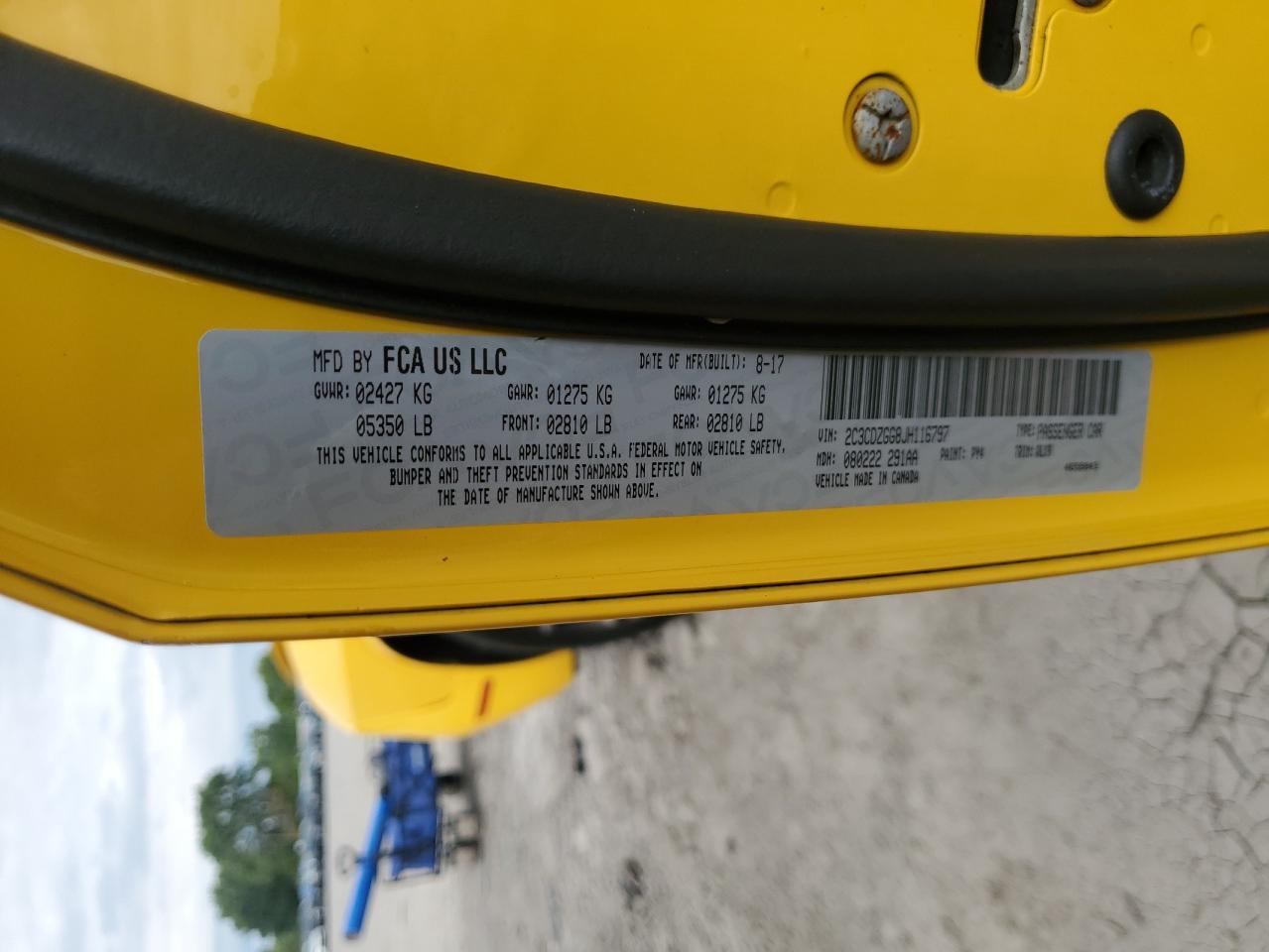 2018 Dodge Challenger Gt VIN: 2C3CDZGG8JH116797 Lot: 71236205