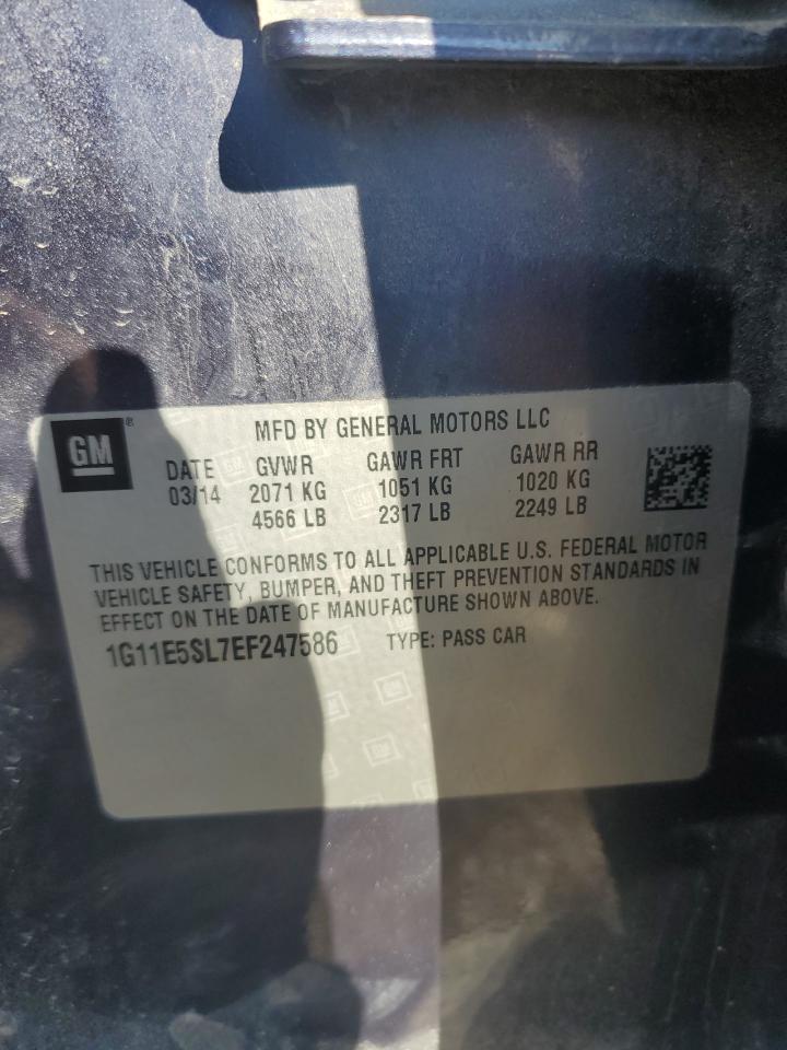 2014 Chevrolet Malibu 2Lt VIN: 1G11E5SL7EF247586 Lot: 72076605