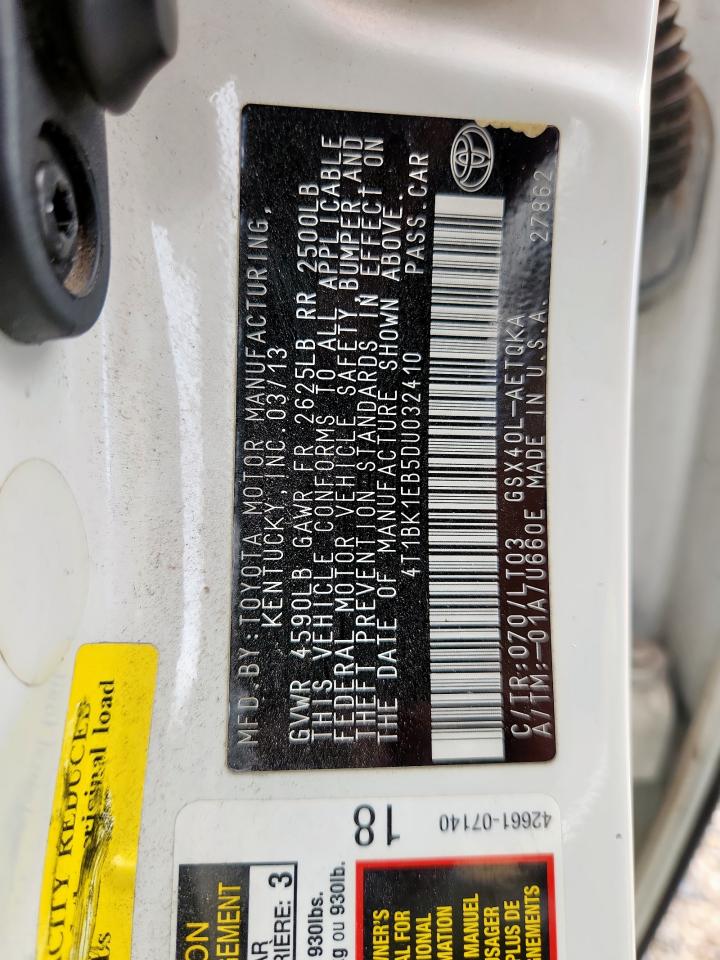 2013 Toyota Avalon Base VIN: 4T1BK1EB5DU032410 Lot: 80821275