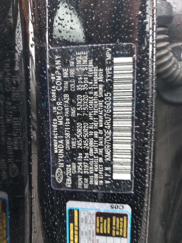 2024 Hyundai Palisade Calligraphy VIN: KM8R7DGE4RU766035 Lot: 81030415