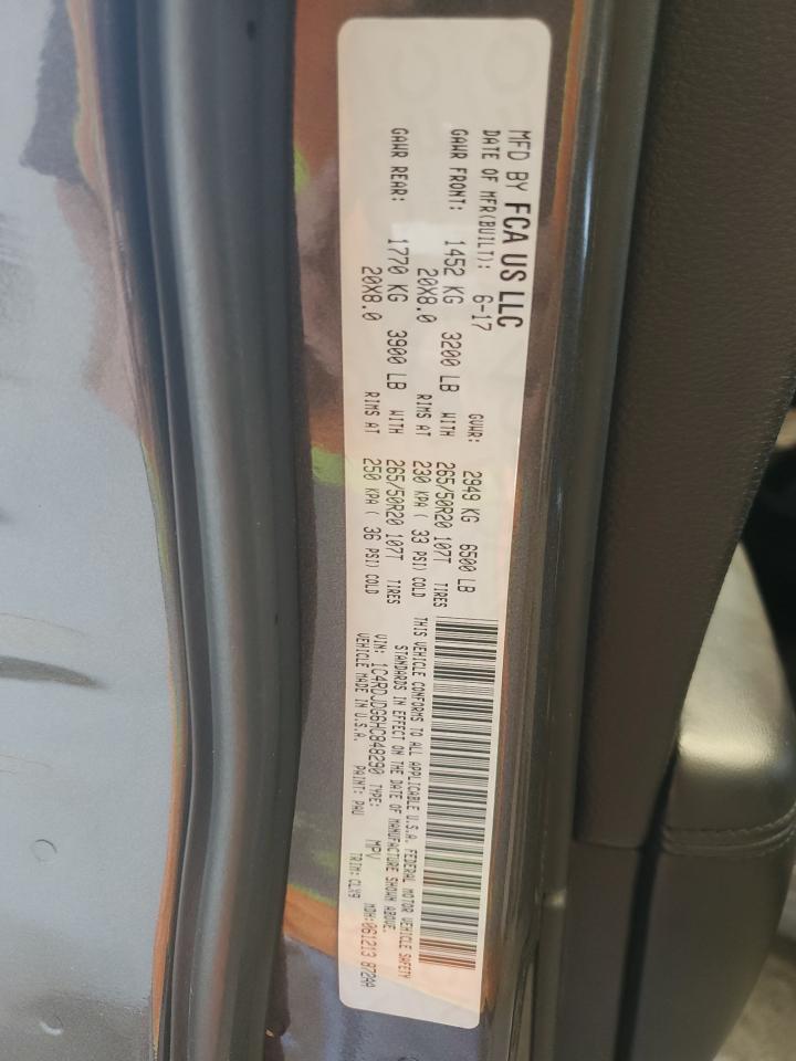 2017 Dodge Durango Gt VIN: 1C4RDJDG6HC848290 Lot: 71610505