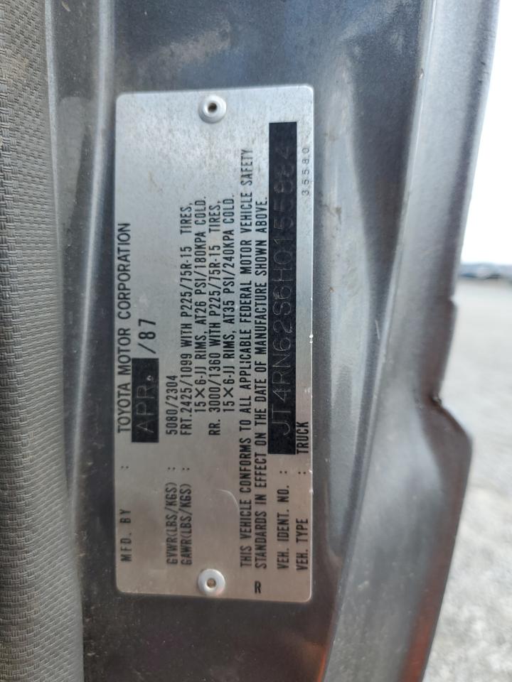 1987 Toyota 4Runner Rn60 VIN: JT4RN62S6H0155884 Lot: 71807455