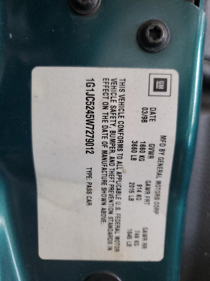 1998 Chevrolet Cavalier VIN: 1G1JC5245W7279012 Lot: 80474825