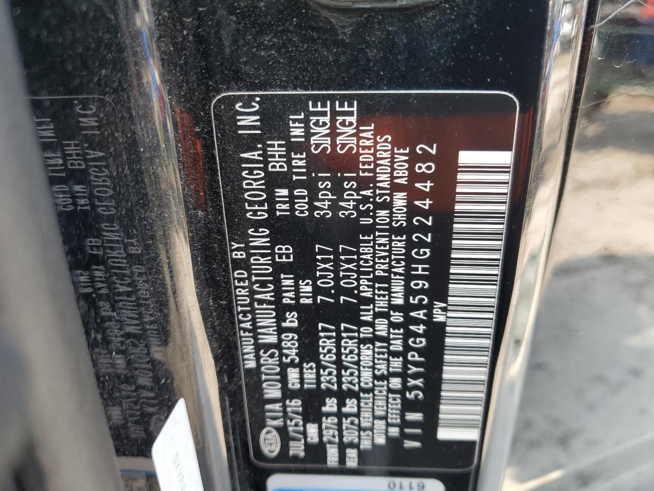 2017 Kia Sorento Lx VIN: 5XYPG4A59HG224482 Lot: 71598415