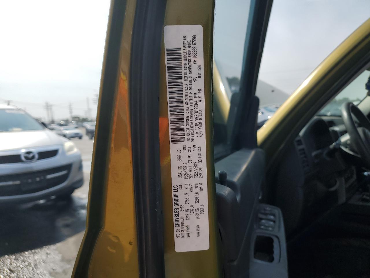 2012 Jeep Liberty Sport VIN: 1C4PJMAK8CW168344 Lot: 71750115