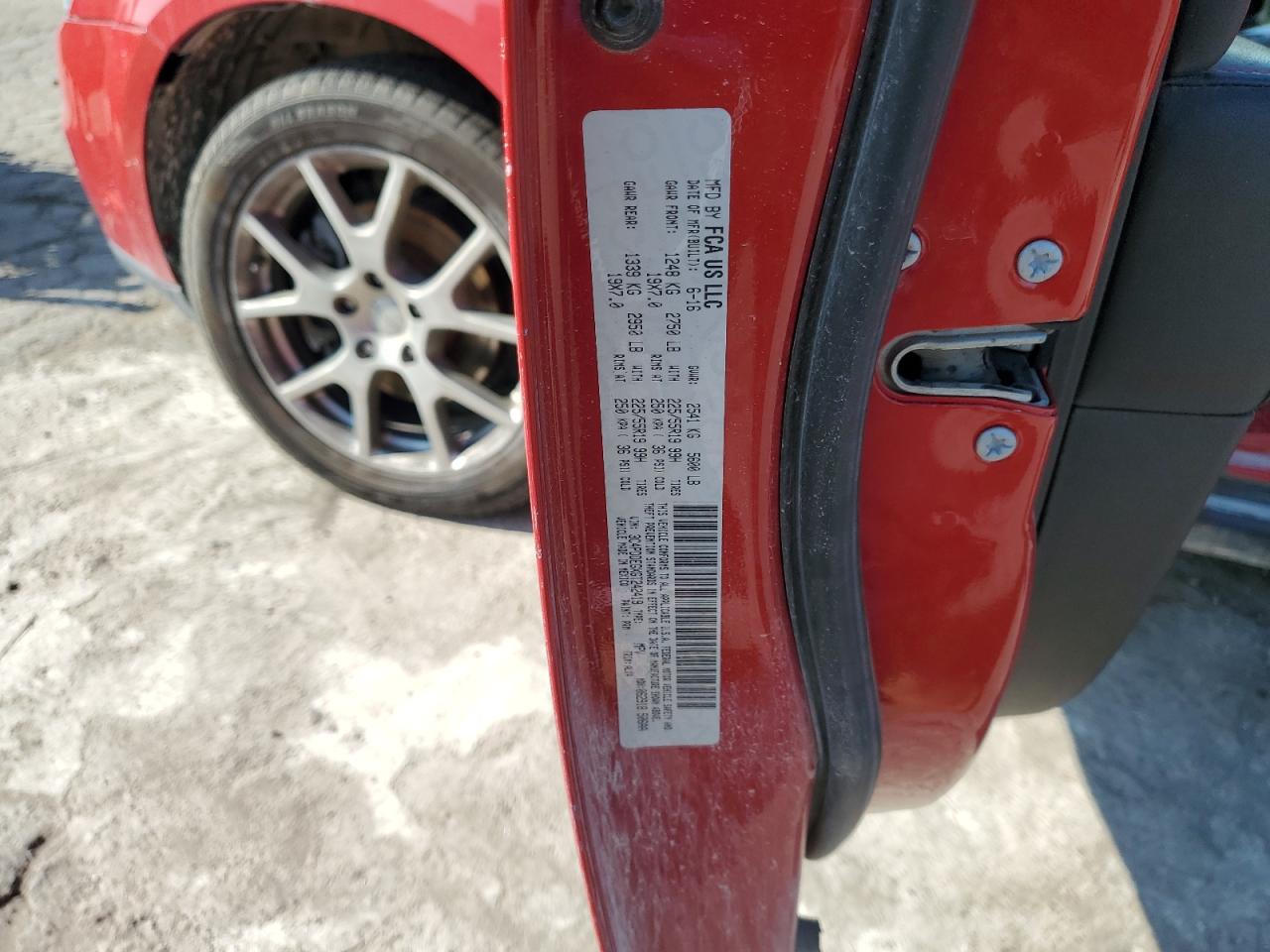 2016 Dodge Journey R/T VIN: 3C4PDDEGXGT242419 Lot: 80079335