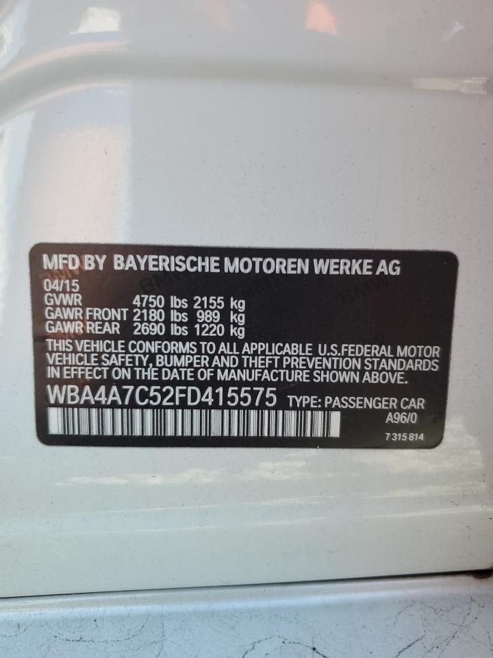 2015 BMW 428 Xi Gran Coupe VIN: WBA4A7C52FD415575 Lot: 81467205