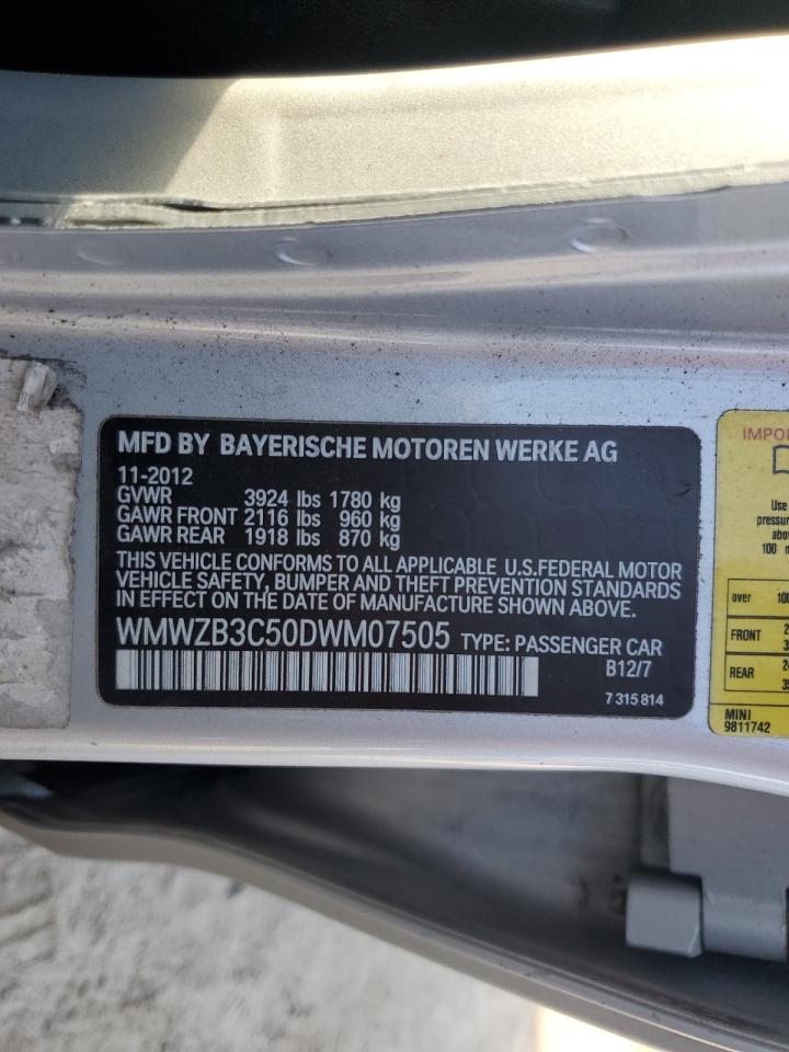 2013 Mini Cooper Countryman VIN: WMWZB3C50DWM07505 Lot: 83954745