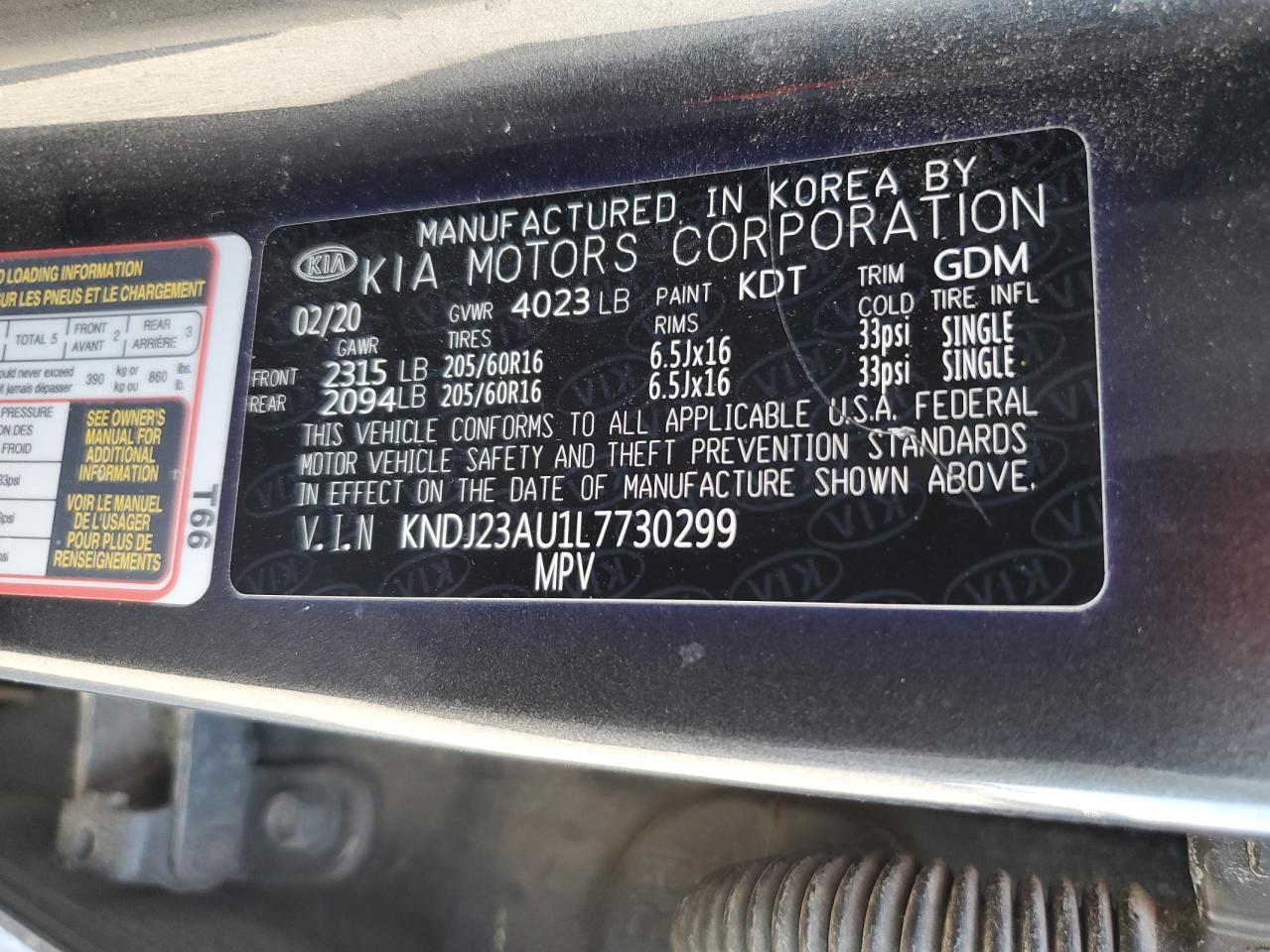 2020 Kia Soul Lx VIN: KNDJ23AU1L7730299 Lot: 81845425