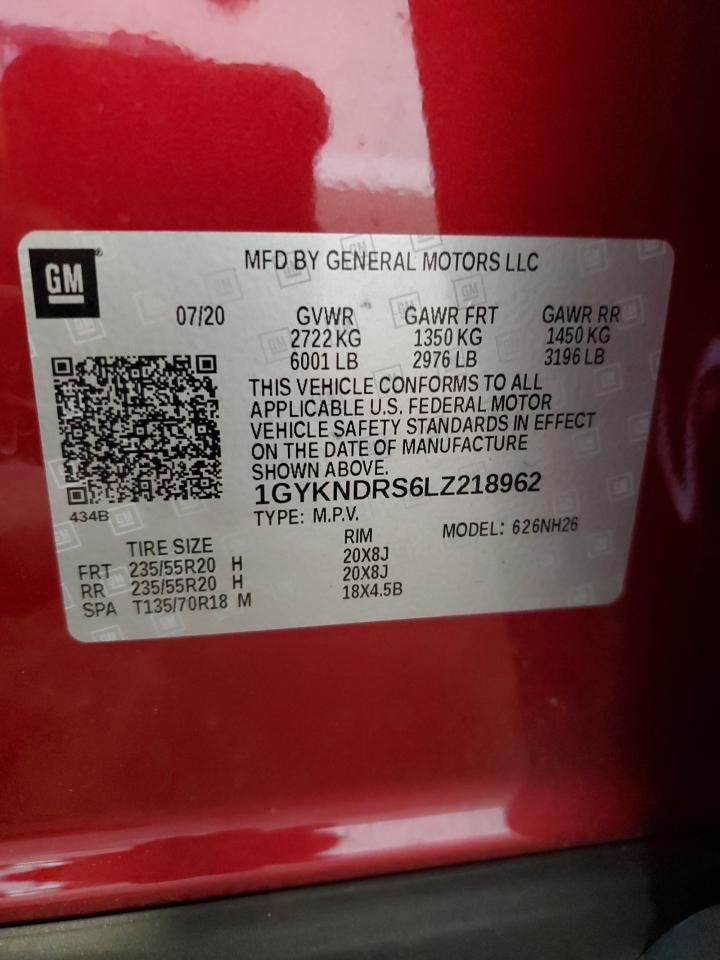 2020 Cadillac Xt5 Premium Luxury VIN: 1GYKNDRS6LZ218962 Lot: 83756205