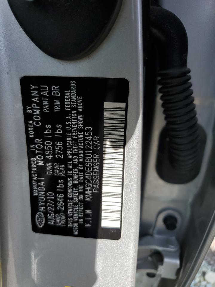 2011 Hyundai Genesis 3.8L VIN: KMHGC4DE6BU122453 Lot: 71179105