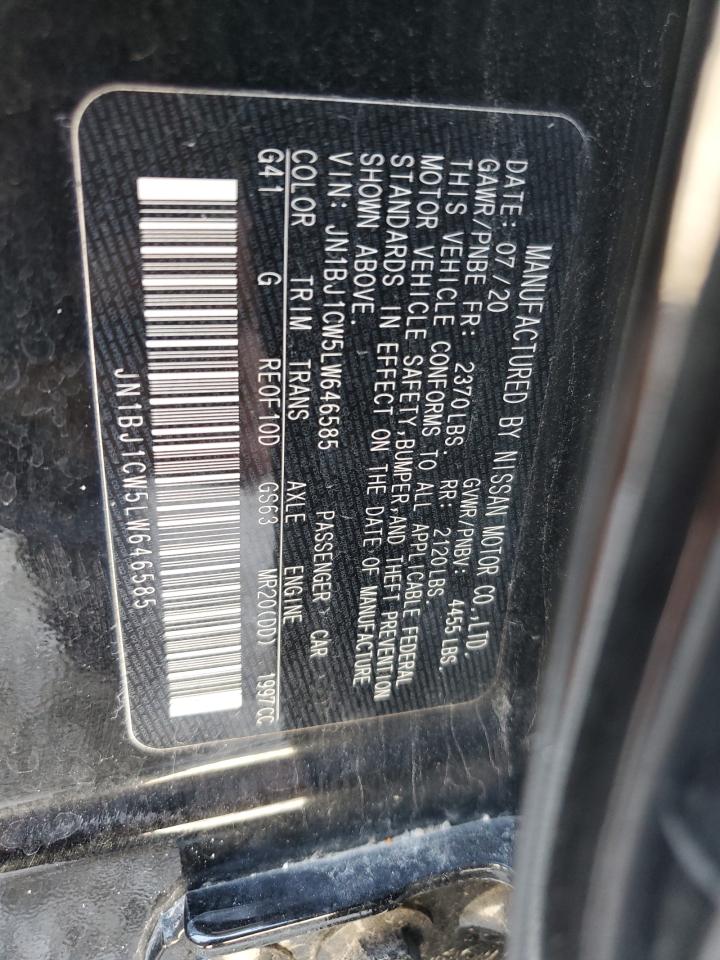 2020 Nissan Rogue Sport S VIN: JN1BJ1CW5LW646585 Lot: 84053335