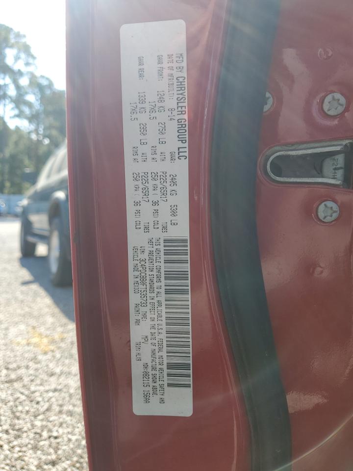 2015 Dodge Journey Sxt VIN: 3C4PDCBB0FT535733 Lot: 68470005