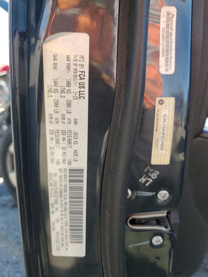 2015 Jeep Compass Latitude VIN: 1C4NJCEA4FD274809 Lot: 80348945