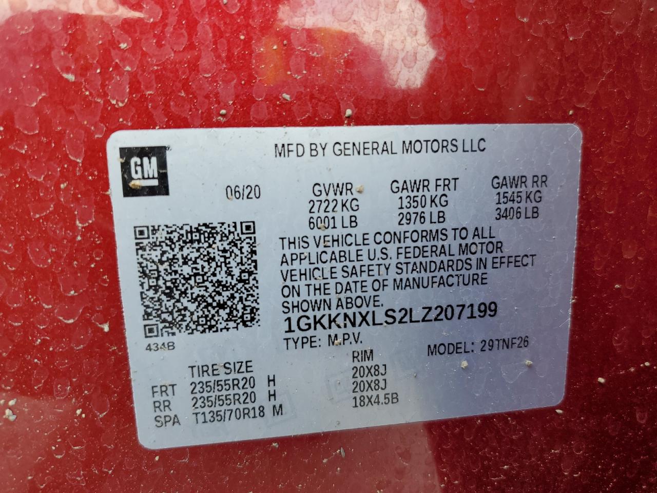 2020 GMC Acadia Denali VIN: 1GKKNXLS2LZ207199 Lot: 80657635