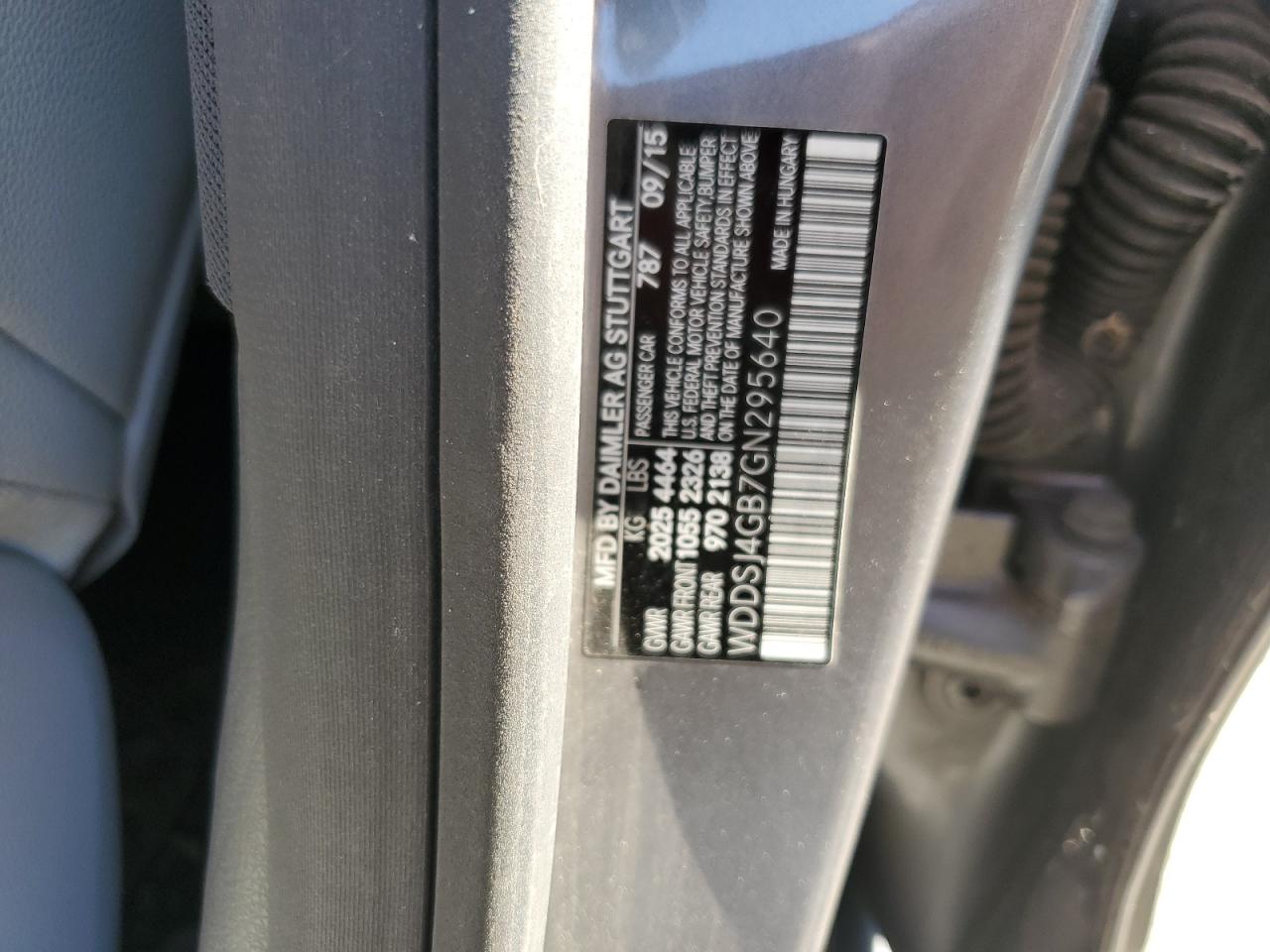 2016 Mercedes-Benz Cla 250 4Matic VIN: WDDSJ4GB7GN295640 Lot: 71029395