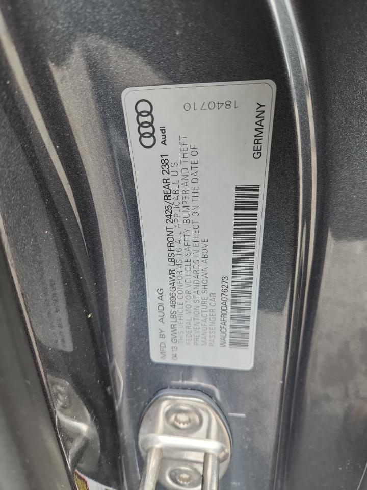 2013 Audi A5 Premium VIN: WAUCFAFR0DA076273 Lot: 84709695