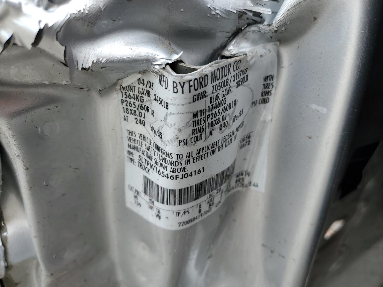 2006 Lincoln Mark Lt VIN: 5LTPW16546FJ04161 Lot: 81235605