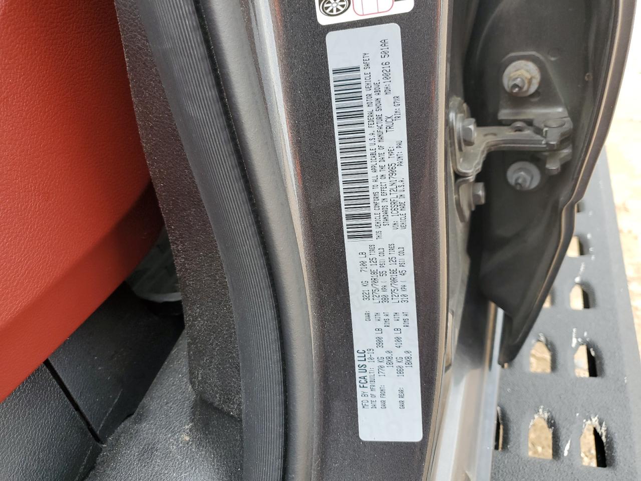 2020 Ram 1500 Rebel VIN: 1C6SRFLT2LN179065 Lot: 81848595