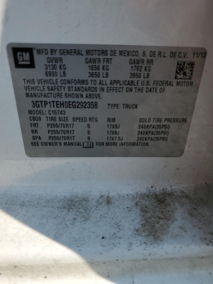 2014 GMC Sierra C1500 VIN: 3GTP1TEH0EG292358 Lot: 80308955
