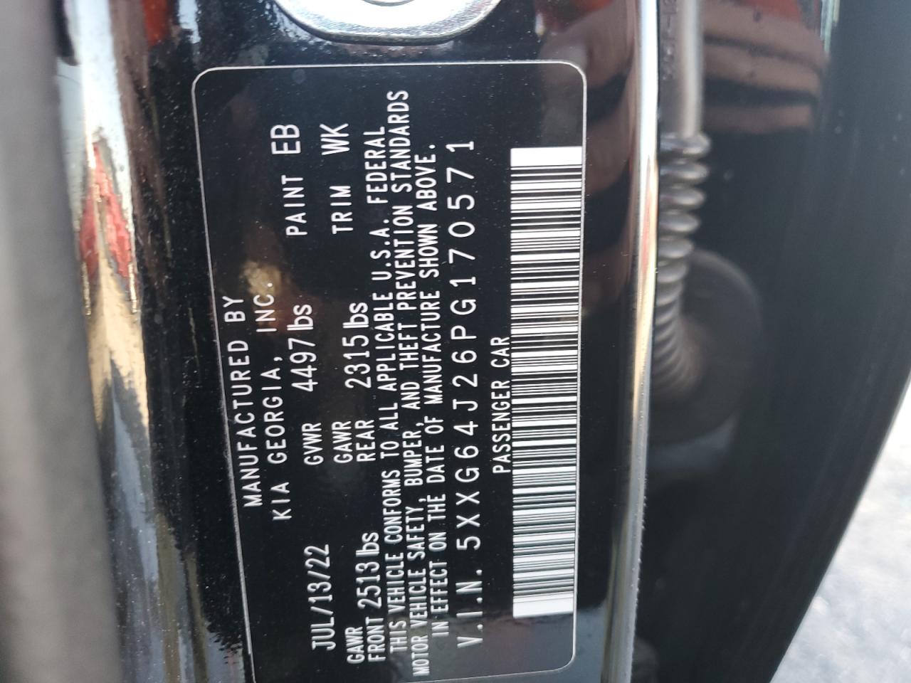 2023 Kia K5 Gt Line VIN: 5XXG64J26PG170571 Lot: 83792735