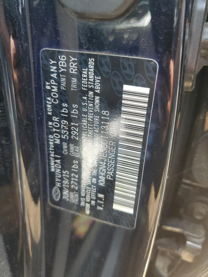 2016 Hyundai Genesis 3.8L VIN: KMHGN4JE5GU113118 Lot: 80153875