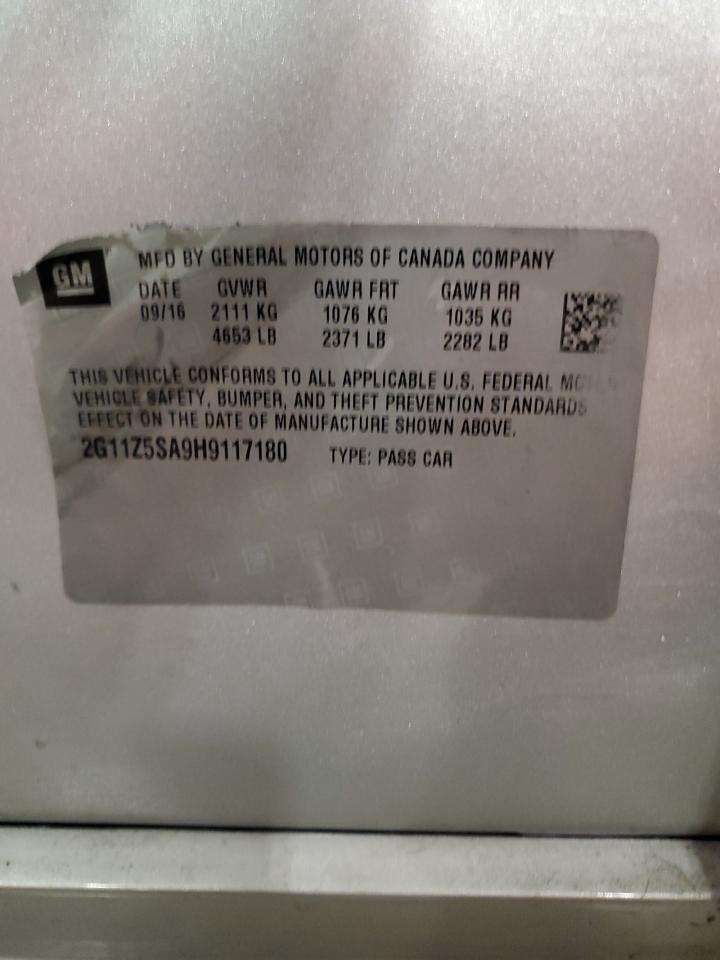 2017 Chevrolet Impala Ls VIN: 2G11Z5SA9H9117180 Lot: 81889485