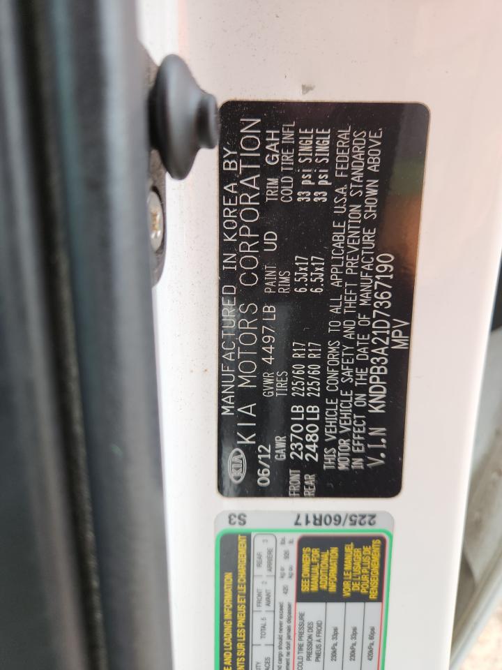 2013 Kia Sportage Base VIN: KNDPB3A21D7367190 Lot: 81717655